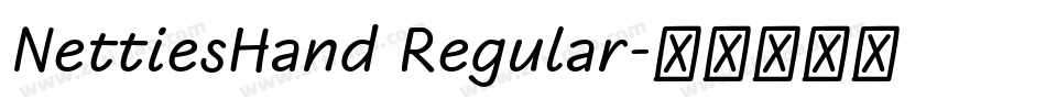NettiesHand Regular字体转换